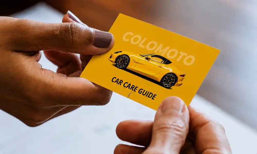 60 day paint cure care card from Colomoto Lucknow